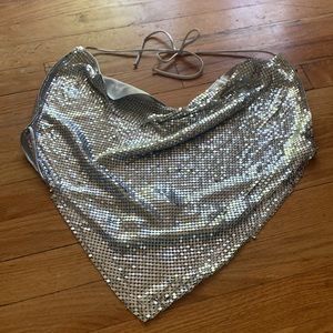 Polly Trading Co Cowl Scarf Metal Top
